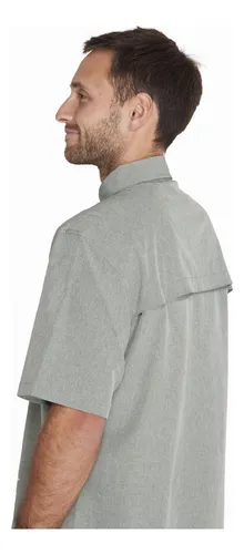 Camisa M/c Merrell Sport Shirt Short Sl Verde Hombre