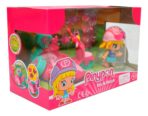 Set Muñeca Pinypon Con Motocicleta Merienda Campo Mix & Max