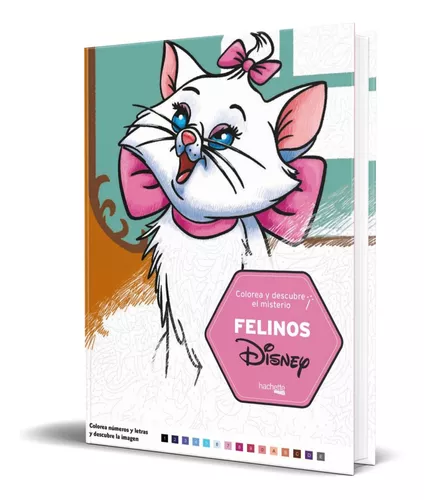 Colorea y descubre el misterio. Felinos Disney - Heroes