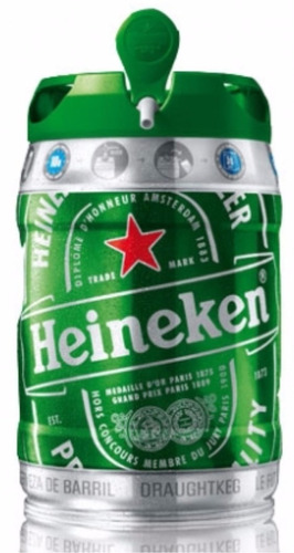 Barril Cerveza Heineken X 5 Lts. Chopp Importada
