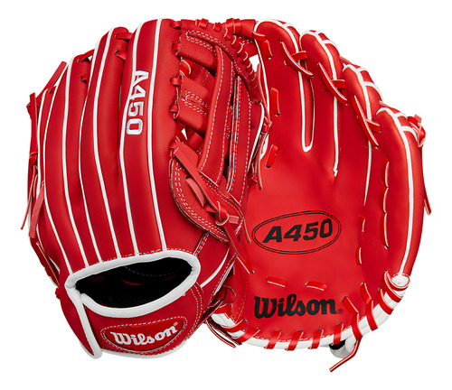 Guante Beisbol Wilson Infantil A450 Rojo 11 In