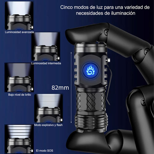 2pzs Monstruo Tres Ojos Mini Linterna Tactica Ultra Potente Lámpara Táctica Led , Led Linterna Ultra Potente, Tiger