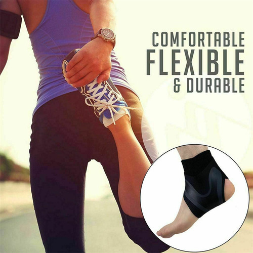 1 Pare Tobillera Elástica Con Soporte Para Fascitis Plantar