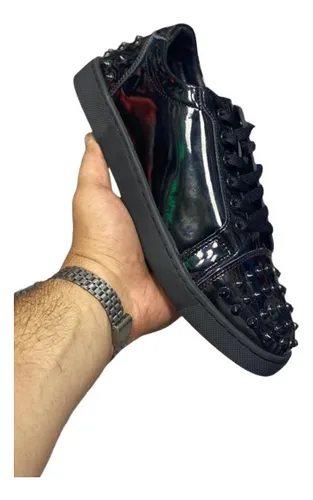 Zapatillas louboutin negras hot sale