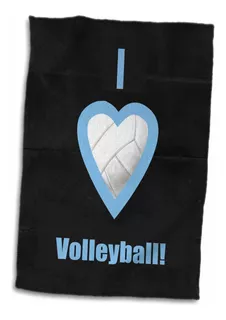 3d Rose I Love Volleyball Heart Twl_182761_1 Toalla, 15...