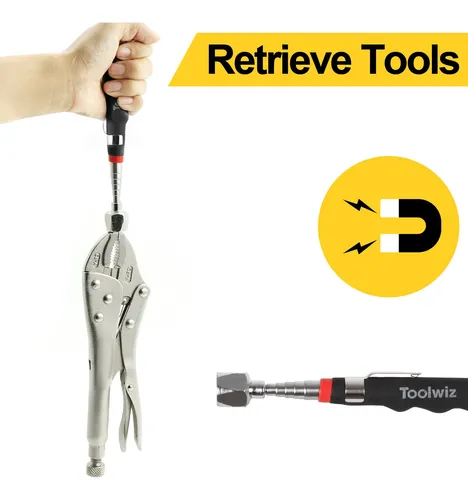 Toolwiz Telescopic Magnetic Pick Up Tool (16lb), Extendable.