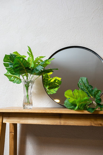 Imagen 4 de 7 de Planta Monstera Costilla De Adan Ramo Verde Artificial 32cm
