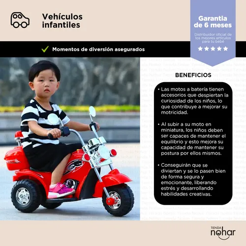 Moto A Bater a Juguete Luz Sonido 3 Ruedas Choppera C