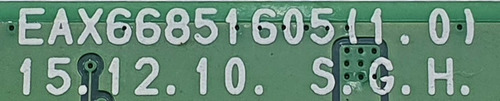 Placa Principal Lg Eax66851605(1.0) Modelo 43lh5700