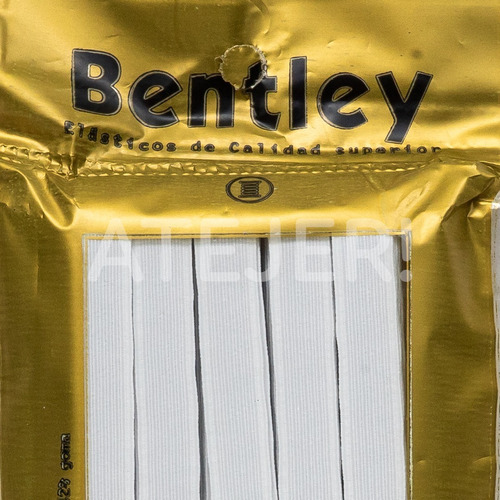 Elástico Liso Marca Bentley Art 24 De 11mm X25 Metros Blanco