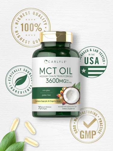 Suplemento Carlyle Mct Oil, Cápsulas, 3600 Mg, 70 Cápsulas B