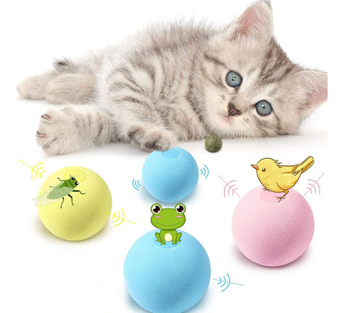  Juguete Bolas Suave Interactiva Con Sonido Mascota Gatos !!