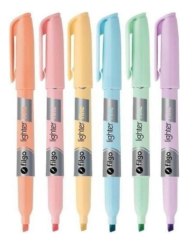 Resaltadores Filgo Slf-c12 Lighter Fine Pastel Caja X12 Color Rosa Pastel