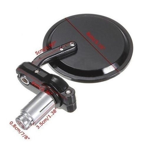 Imagen 6 de 8 de Espejos Moto Redondos Cafe Racer Bobber Choper Sportbike