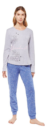 Pijama Mujer Invierno Manga Larga Promesse Pr10111