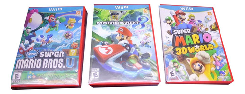 3 Cajas Custom (juegos No Incluidos) Mario Wii U