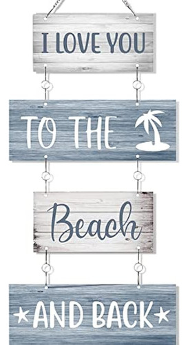 Beach Signs Wall Decor I Love You To The Beach And Back Beac