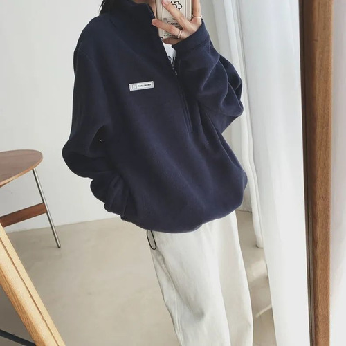 Sudadera Hoodie Mujer Forro Polar Más Terciopelo Con Cierre