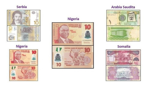 Imagen 4 de 7 de 25 Billetes Nuevos Sin Circular De Todo El Mundo