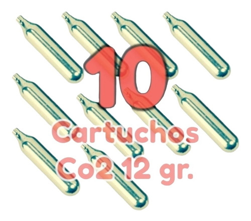Aztk / 10 Pack Tanques Cartuchos Co2 12g Pistolas Y Rifles