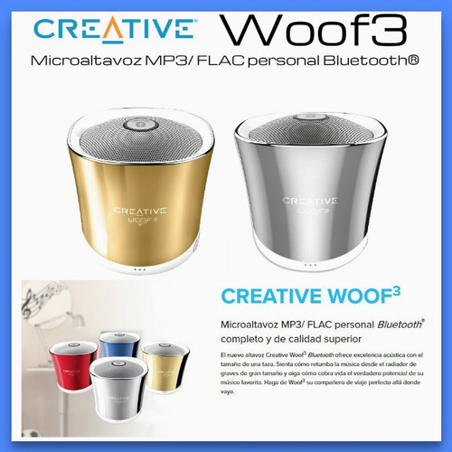 Creative Woof3 Parlante Portatil Mp3/ Flac Bluetooth A2dp