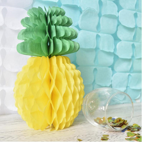 6 Piezas De Piña Con Decoración En Forma De Panal, Hermosa P