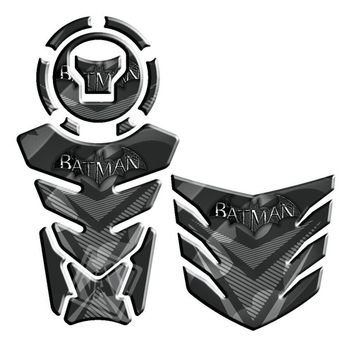 Kit Protetor Tanque Bocal Rabeta Fan Titan 160 Batman