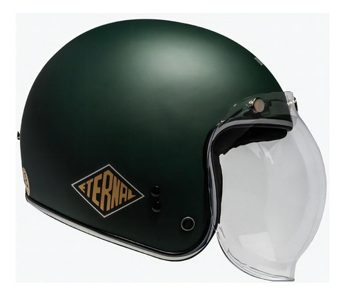 Capacete Moto Bieffe B-45 Eternal Custom Com Acessórios Cor Verde Militar Fosco Tamanho do capacete 58