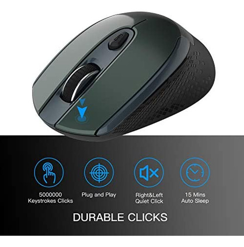 Ratón Inalámbrico Cimetech, Ratón Óptico Ergonómico Inalámbr