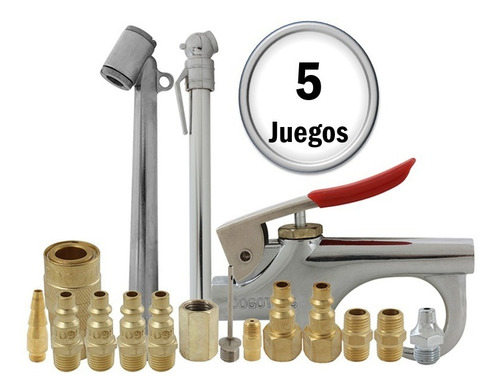 5 Juegos De 17 Accesorios Para Compresor