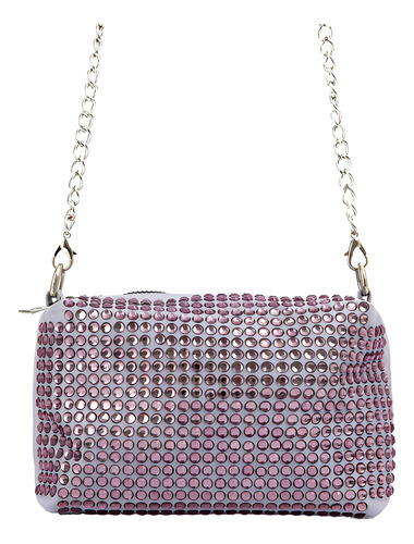 Bolso Todomoda Color Lila Con Strass/pedrería