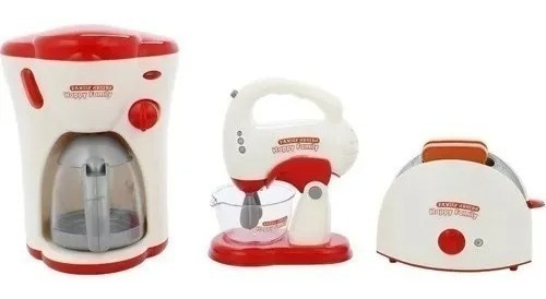 Set Cocina 3 En 1 Licuadora Tostadora Batidora Juguete 8306