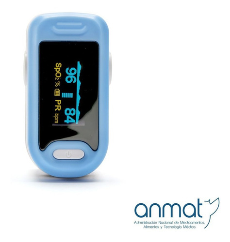 Oximetro Saturometro Digital Azul Medición Oxigeno Anmat