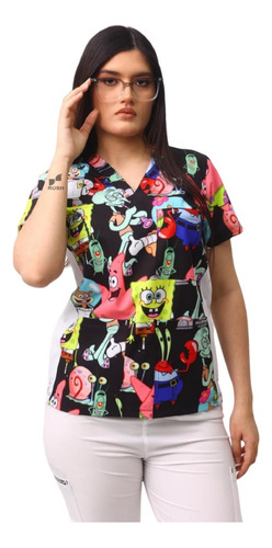 Blusa Para Uniforme Quirurjico Dama Pijama Antifluido Scrub