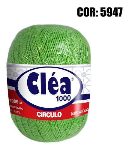 Linha Cléa De Crochê 1000m Novelo Escolha A Cor Cor Verde-cítrico 5947