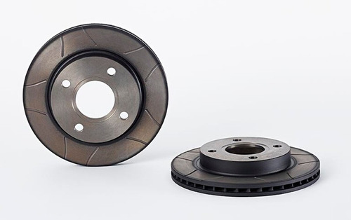 2 Discos Brembo Ranurados Hierro Gris Courier 01 A 12