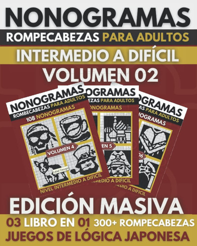 Libro: Nonogramas: Nonogramas Dificil, Libro De Rompecabezas