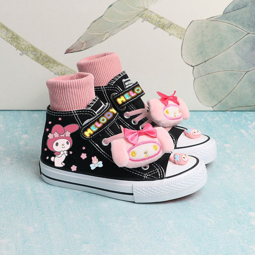 Zapatos De Lona Versátiles Sanrio Pink Melody, Zapatillas Ca