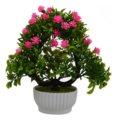 Planta Bonsái Camelia De Espuma Artificial Macetero 25cm