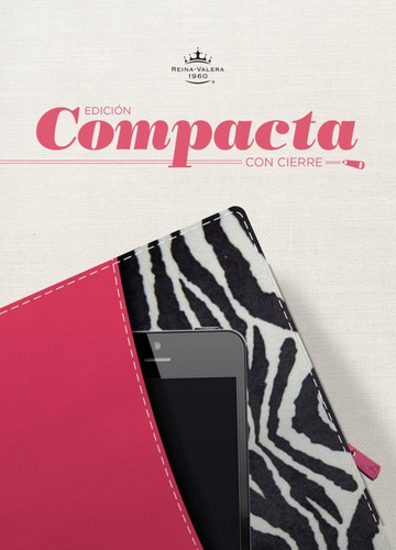 Imagen 3 de 4 de Biblia Compacta Cierre Fucsia Simil Piel Reina Valera 1960