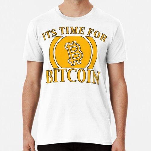 Remera Its Time For Bitcoin Logo Colours Design Algodon Pre