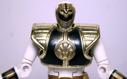 Boneco Power Rangers Branco Vira Cabeça 100% 90's Bootleg #2 (Usado)