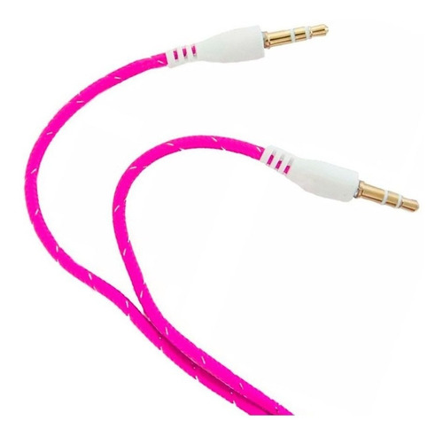 Cable Miniplug A Miniplug 3,5mm 1m Reforzado Nm-c66 Rosa