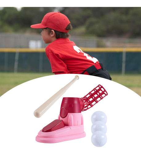 Baseball Pitching Machine Baseball Practice Pedal Vermelho