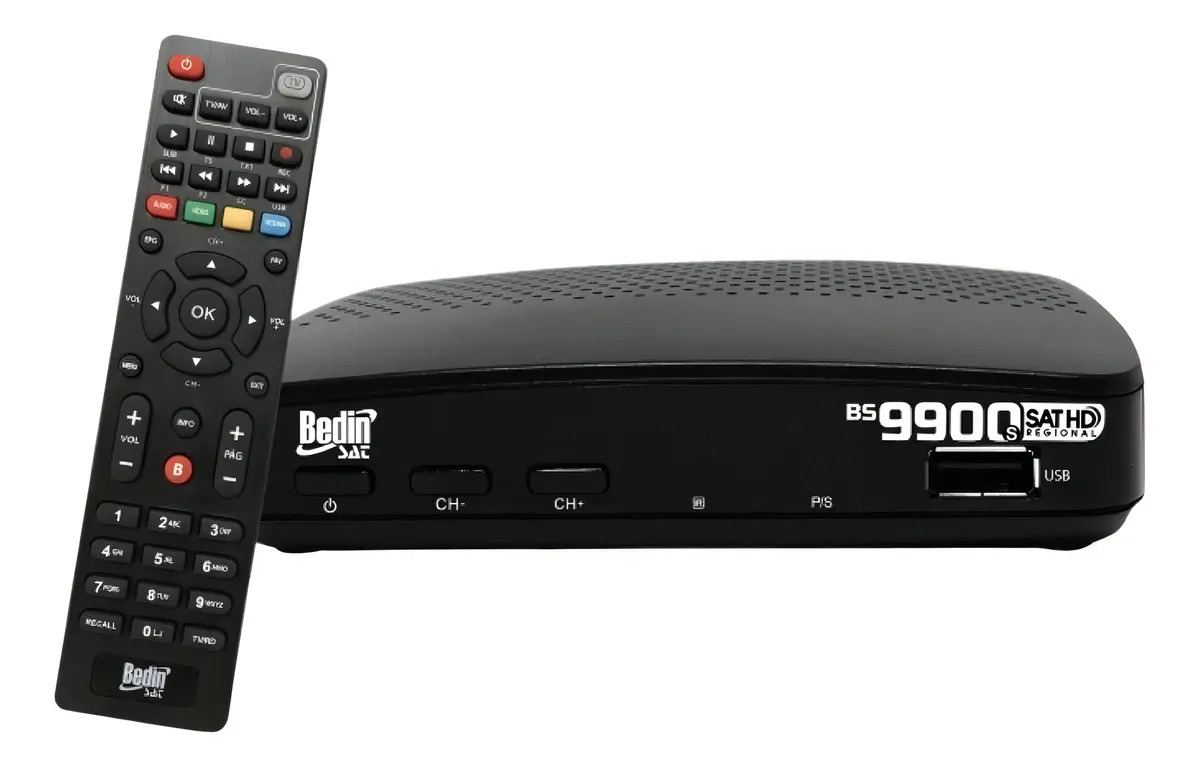 Receptor digital satélite hd bedin sat bs9900s full hd hdmi rca usb