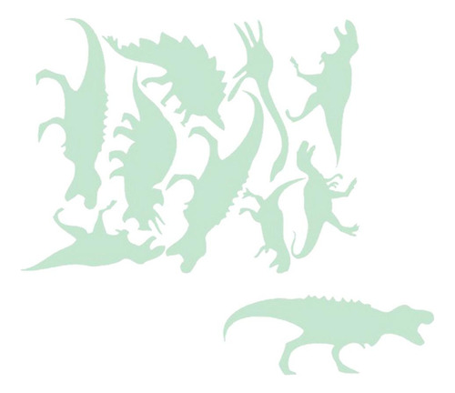 Etiqueta Na Escuridão Decoração Quarto 9x Dinossauro