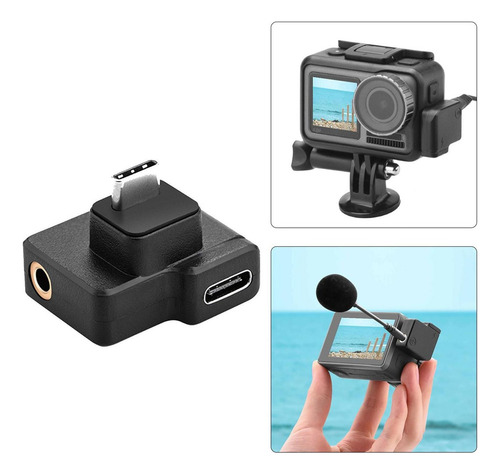 Adaptador De Micrófono Dual De 3,5 Mm Para Osmo Action,