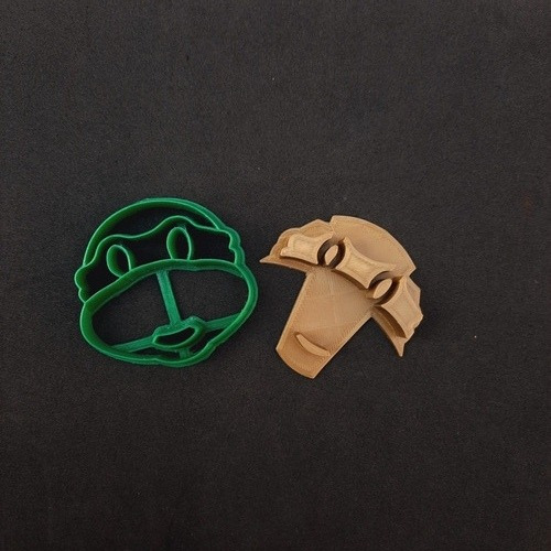 Cortantes Galletas Tortuga Ninja Cara 5cm C/ Expulsor