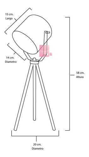 Velador Tripode De Diseño Incluye Lampara Led Buena Luz Estructura Negro