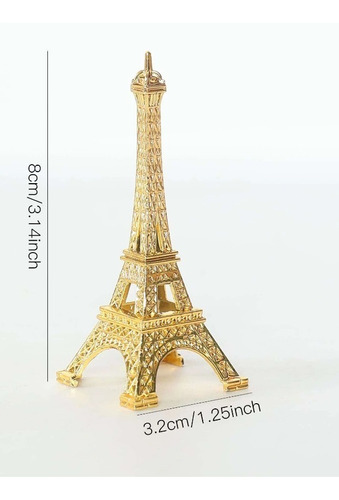 Torre Eiffel Decorativa Colores Dorado Y Cobre
